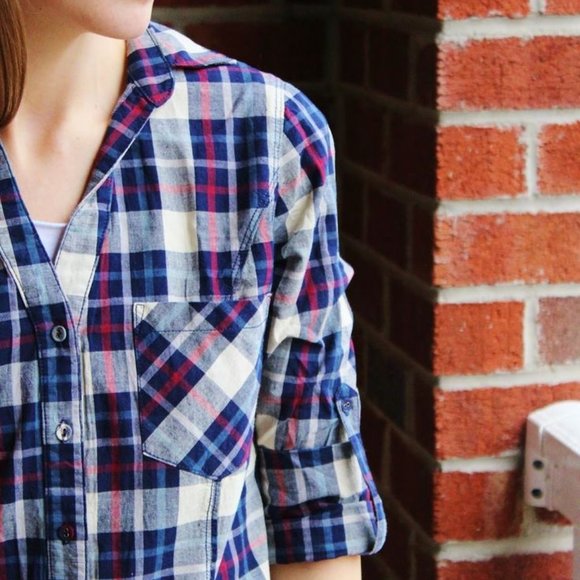 Skies are Blue Charlene Plaid Top Stitch Fix Size S Small - Picture 3 of 6